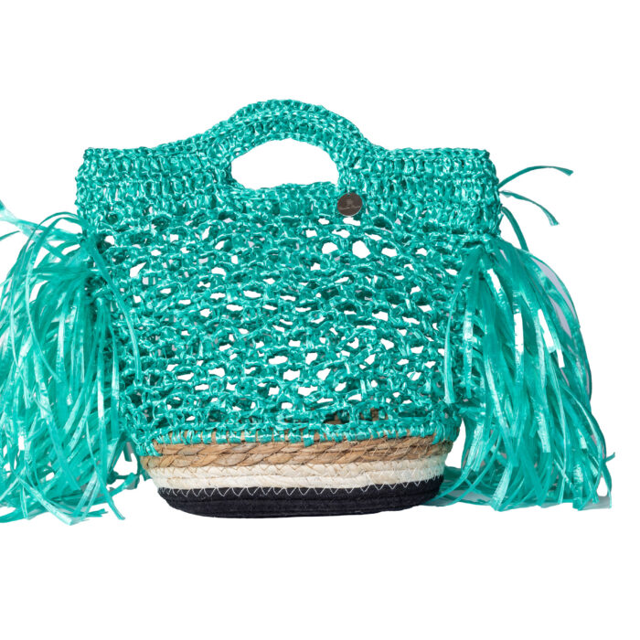 LINEA SABBIA - Verde smeraldo in rafia