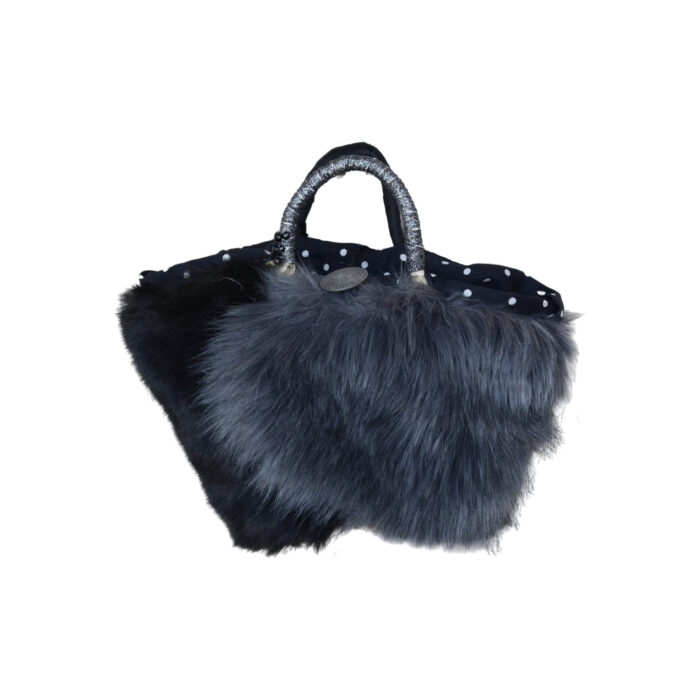 COFFE - Coffa in pelliccia ecologica grigia